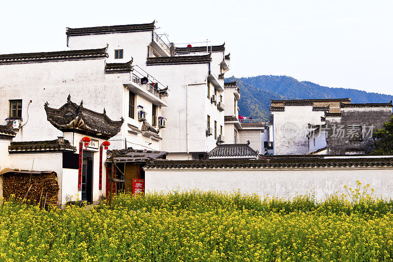 中国江西省婺源市的农村房屋。
