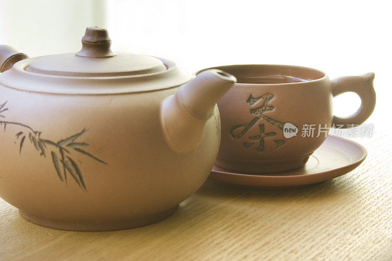 中国茶壶和茶杯