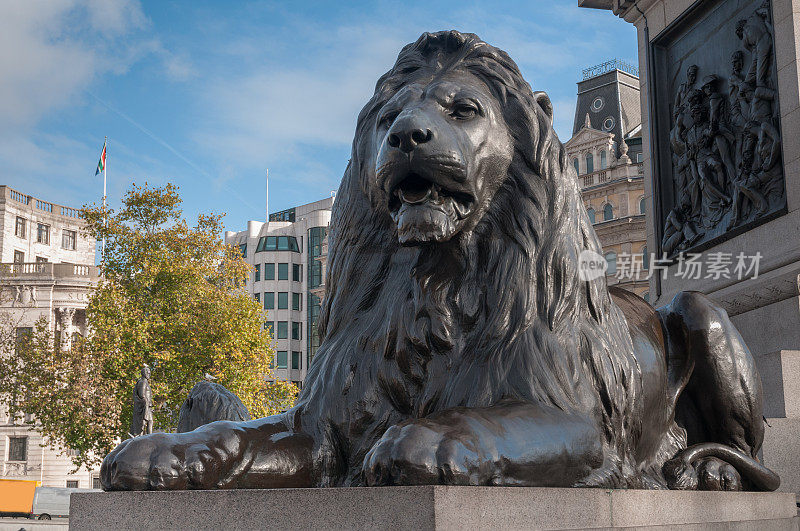 伦敦特拉法加广场狮子雕像