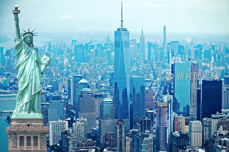 美丽的纽约城市天际线图像