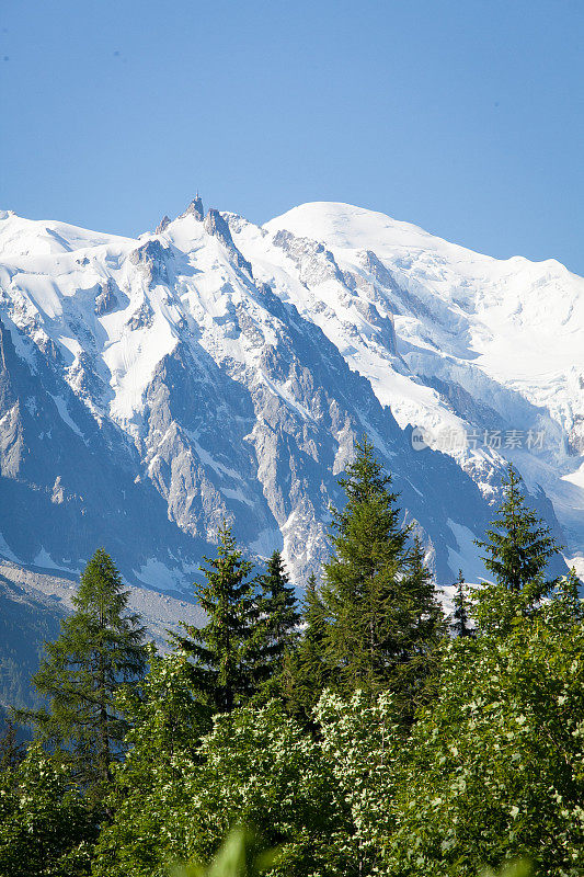 阿尔卑斯山上的勃朗峰