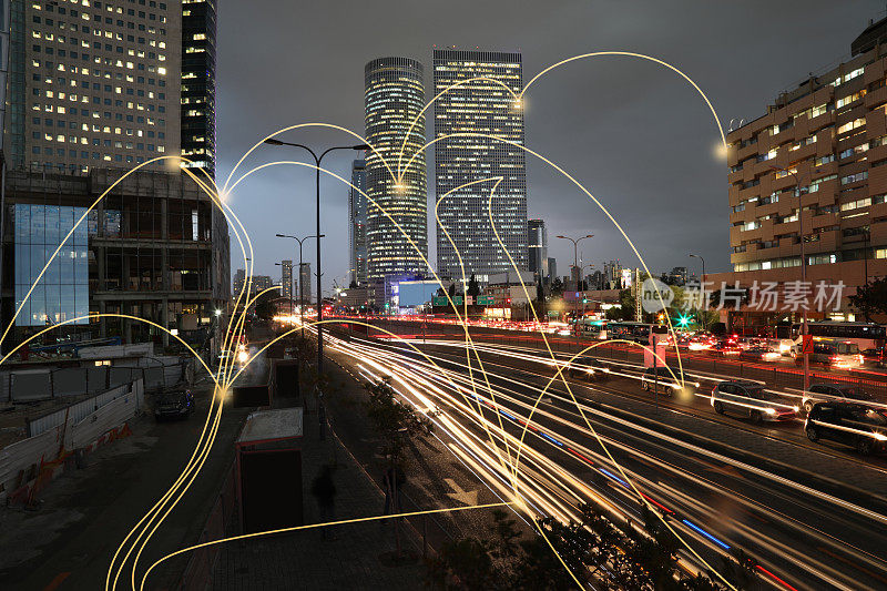 计算机网络连接现代城市未来技术