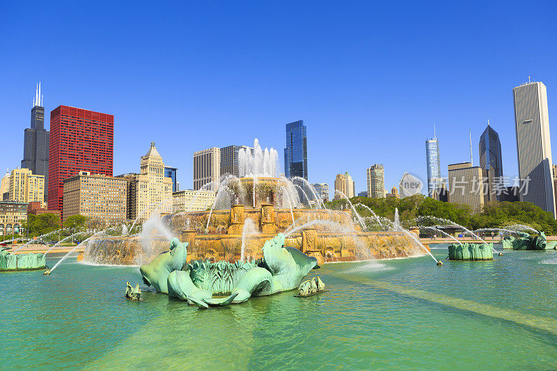 芝加哥和白金汉喷泉