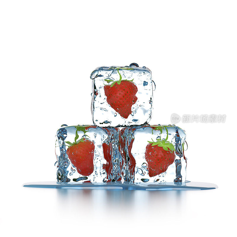 草莓在冰
