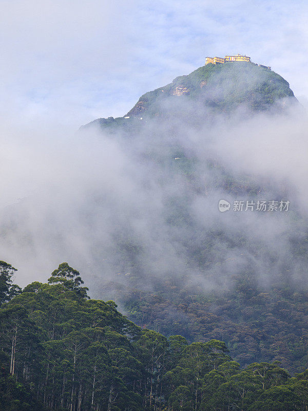 亚当峰的早晨，垂直构图