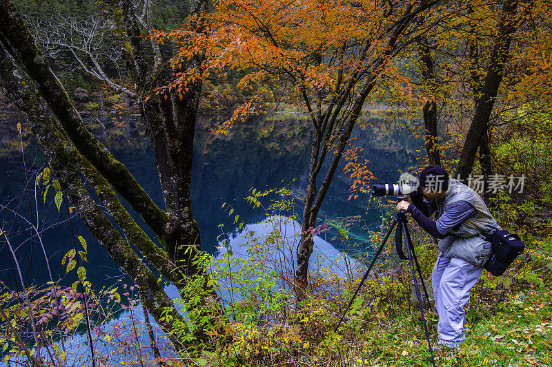 拍摄秋景的专业摄影师
