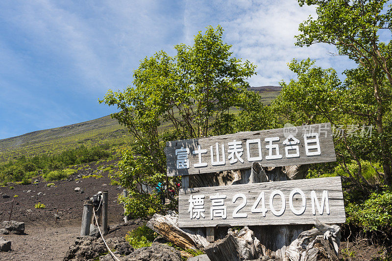 夏天的富士山，日本