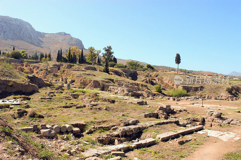 古希腊科林斯的废墟