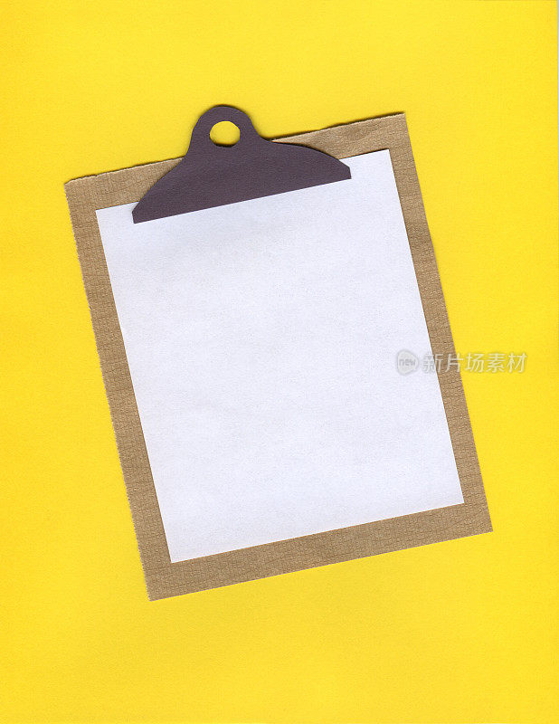 纸艺术-剪贴板上的黄色