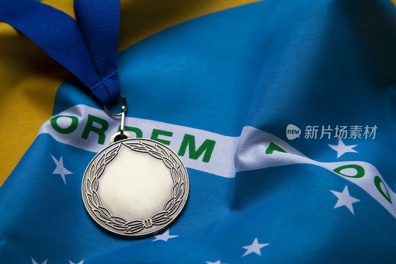 巴西国旗和奖牌