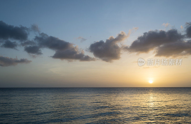 加勒比海的日落