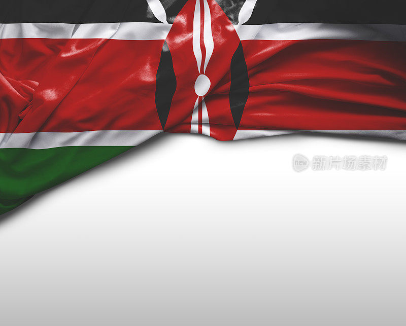 肯尼亚挥舞着国旗