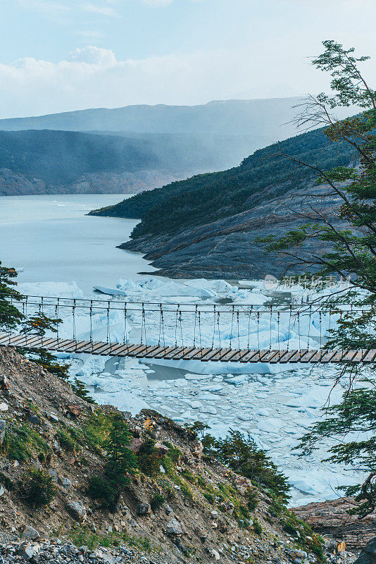 托雷斯·德尔·潘恩国家公园的灰色冰川风景