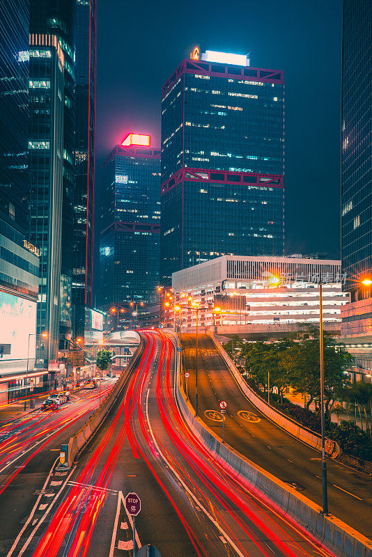 香港中区的夜景