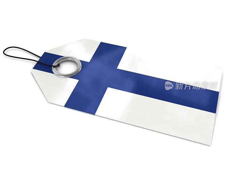 芬兰制造的国旗标签