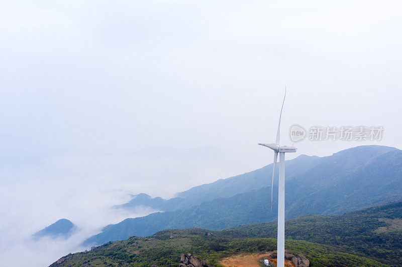 风力发电大面积分布在山区