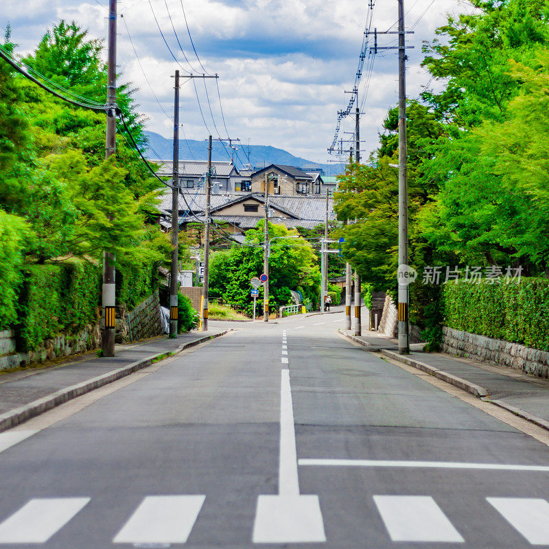 没有人的京都安静的街道