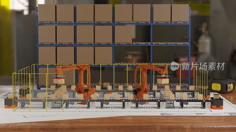 带传送带取放机器人是将基地带和连续生产过程中的模式结合在一起。背景的基础是仓库区域的仓库货架存储。