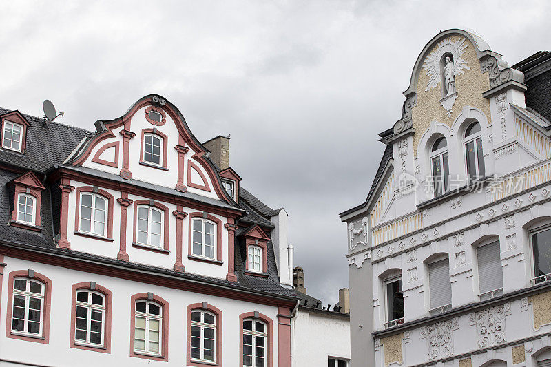 传统德国城市建筑的顶部
