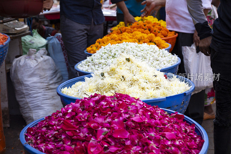 鲜花市场，孟买