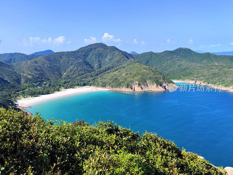 香港西贡东郊野公园浪茄湾全景图