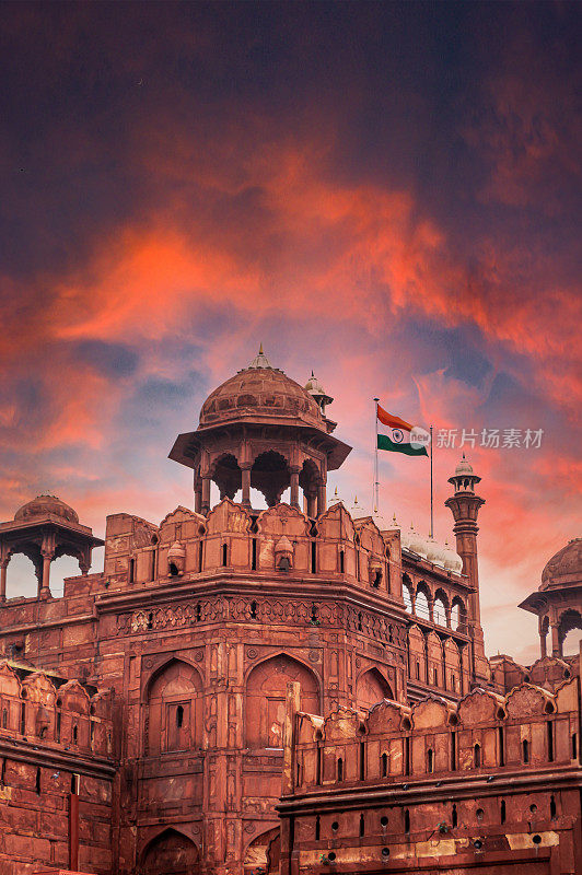 红色fort-Delhi