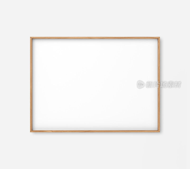 空木相框模板上的白色背景