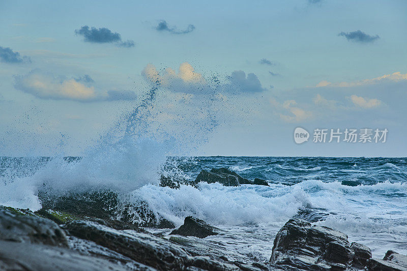 海底库存照片。蓝色的平滑太平洋。