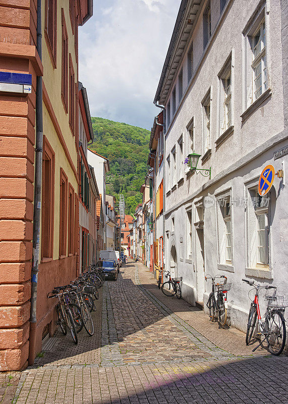 海德堡狭窄的街道