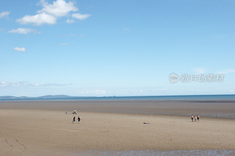 Pendine海滩景色荒芜