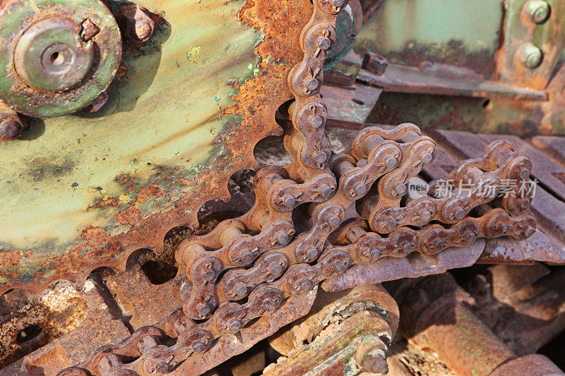 齿轮、链轮、链条生锈的机械