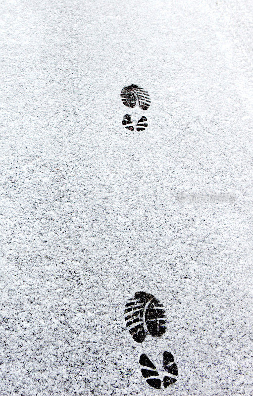 雪地上的脚印