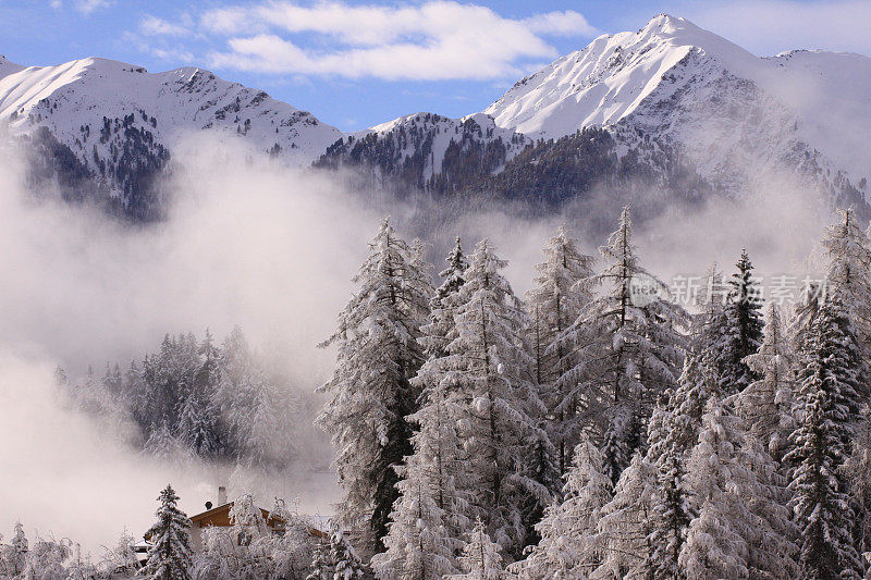 雪山山脊美景尽收眼底