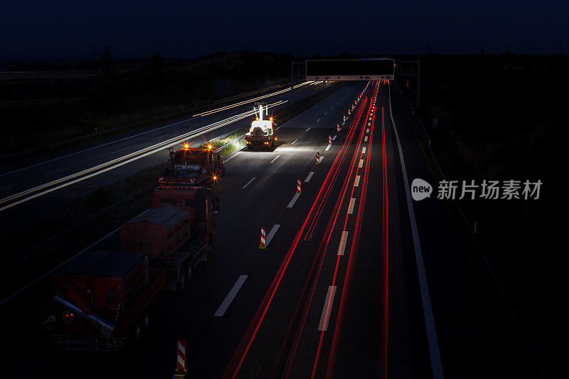 夜间道路工程