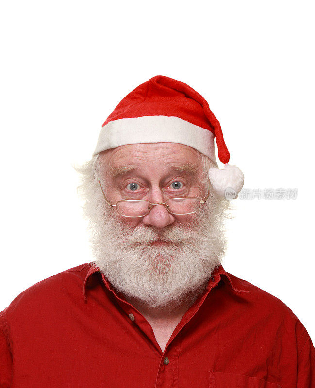 慈祥快乐的大胡子男人-圣诞老人