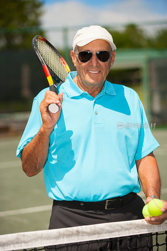 资深网球运动员肖像
