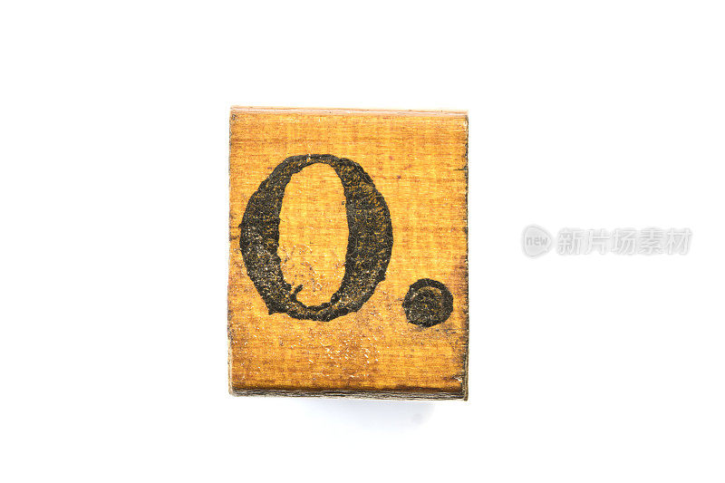 大写字母木制老式印刷块