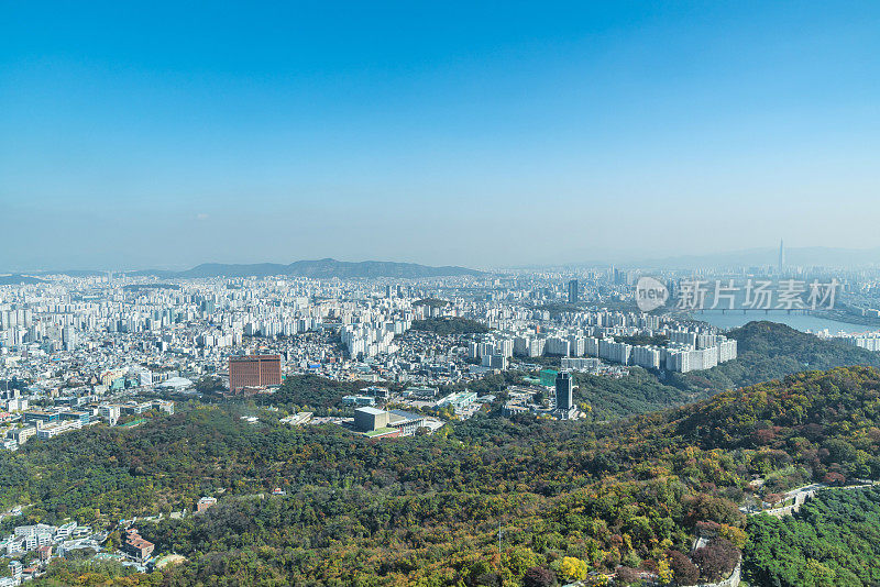 韩国首尔市鸟瞰图