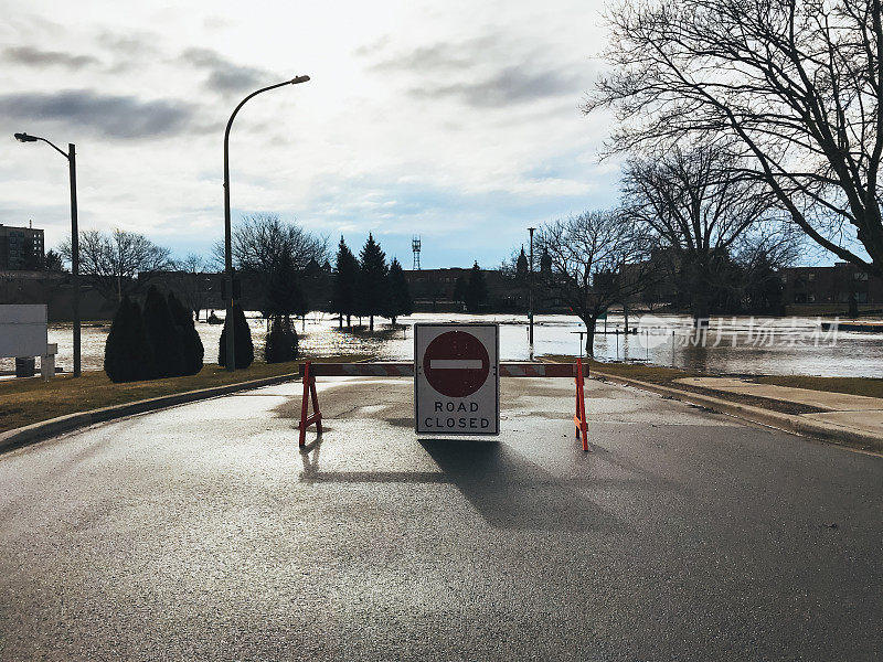 2018年加拿大安大略省查塔姆的春季洪水