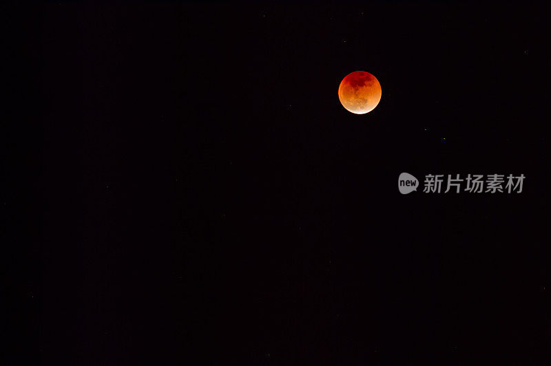 2018年1月31日，中国北京令人惊叹的月食照片