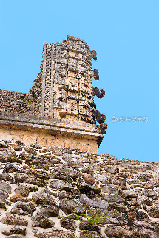 Uxmal，尤卡坦，墨西哥:建筑细节