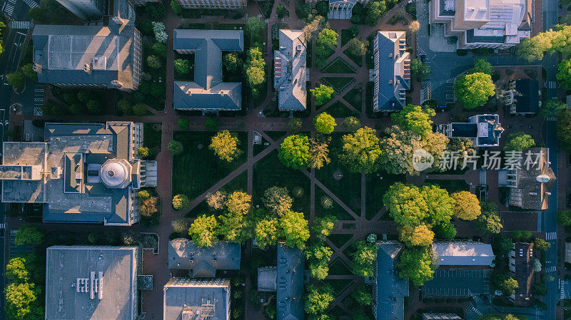 春天，北卡罗莱纳大学上空