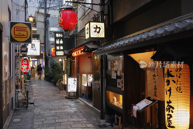 日本，大阪府，大阪，中央区，堀原寺横町夜景