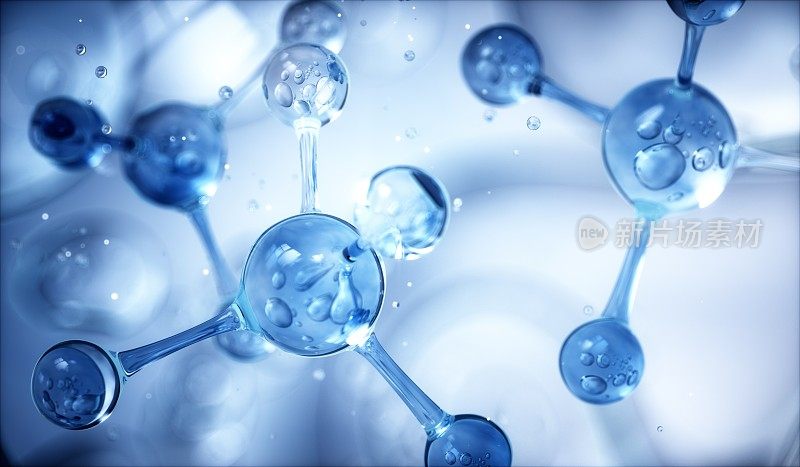 微观粒子和气泡的3D渲染