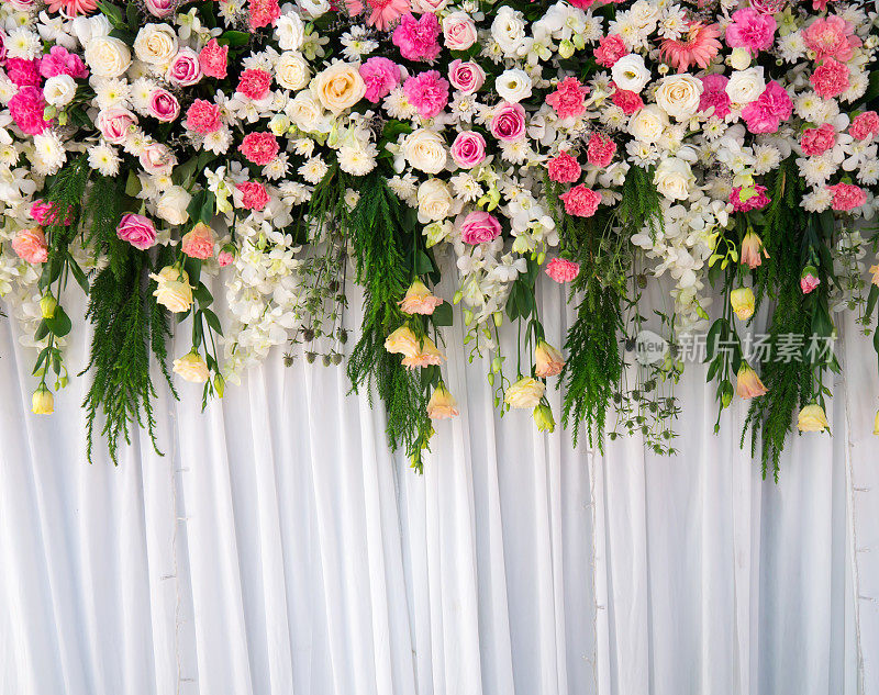 背景的婚礼,花的背景