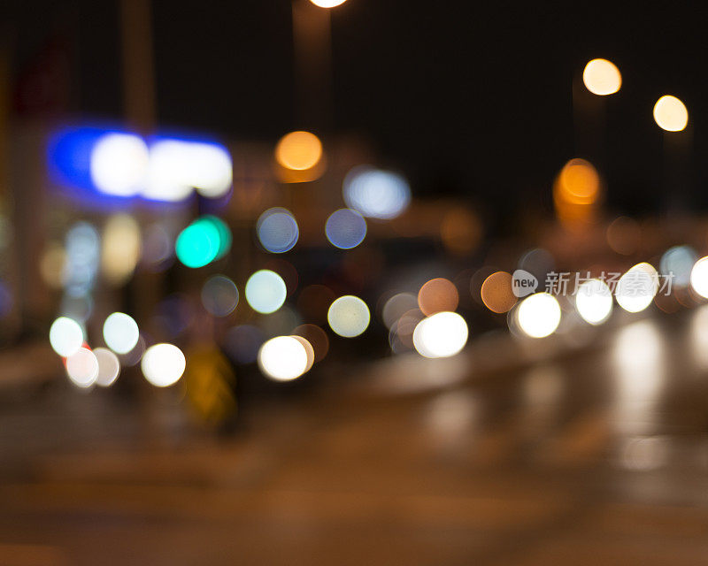 道路上车辆的交通抽象灯光背景