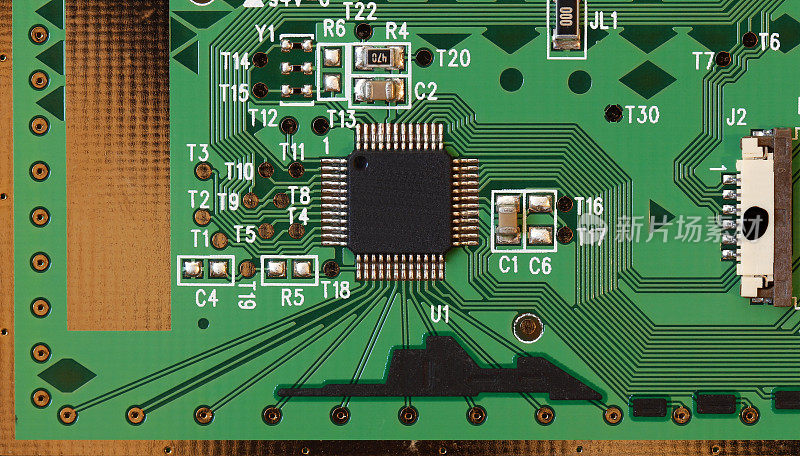 一个电路板的特写