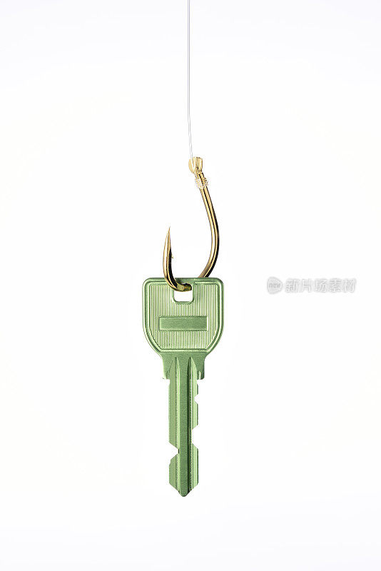 绿屋钥匙挂在一个金鱼钩上