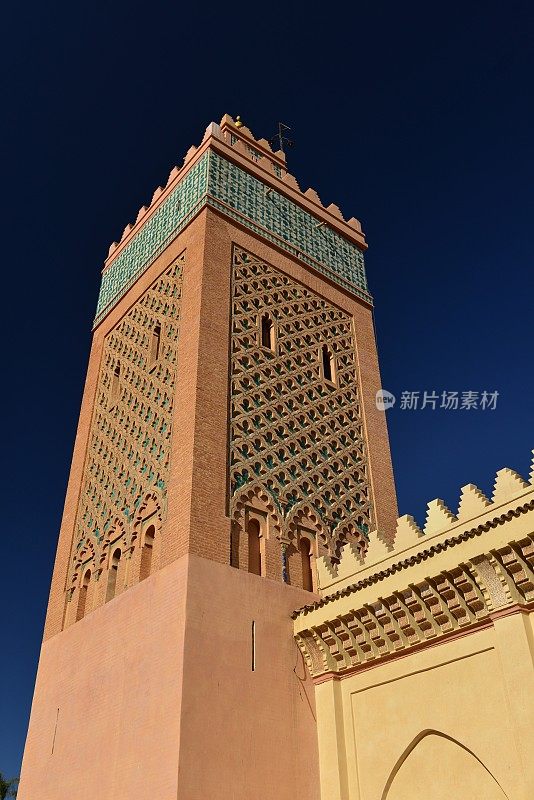 清真寺德拉卡斯巴，马拉喀什，摩洛哥。