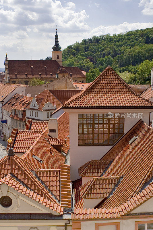 布拉格的瓦片屋顶
